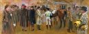 Legends: Dick Francis 1955 (edition 250)
Dick Francis the thriller author when he was a steeplechase jockey.
610mmx280mm £140 orignal work on giclee
Accompanied by Dick Francis' signature for window mounting